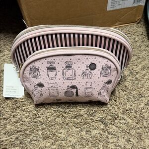 Chic Pink Cosmetic Bag Set